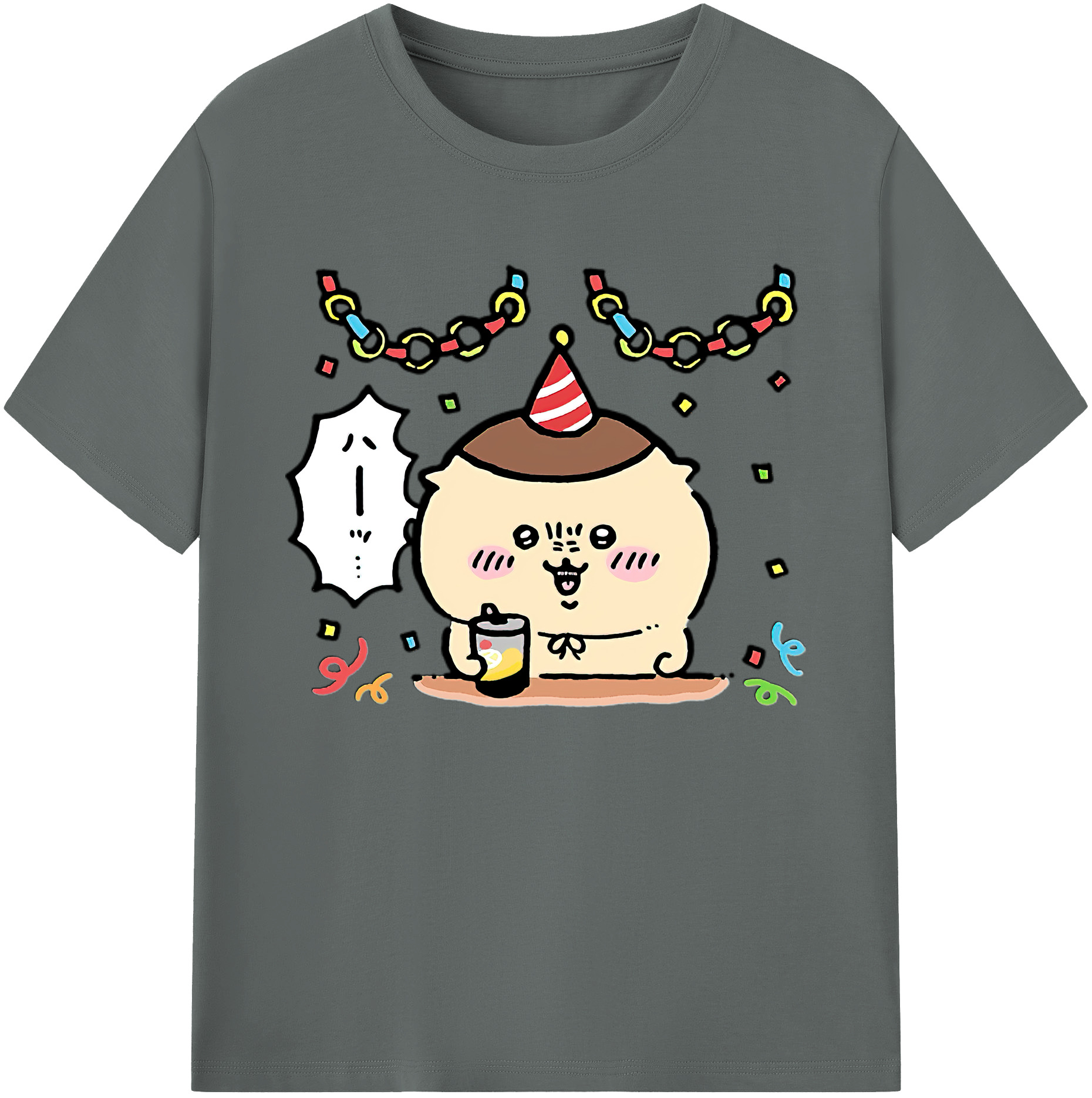 （画像用） ちいかわ くりまんじゅう Chii-kawa kuri manjū 綿100％ メンズ半袖Tシャツ｜肌触りやわらか＆通気性